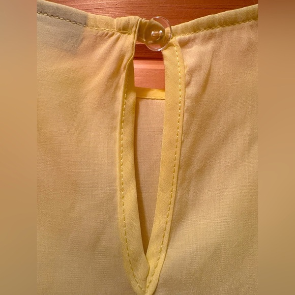 Coco + Carmen ruffled embellishment bright yellow blouse in size S/M. - Picture 5 of 7
